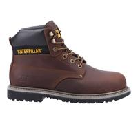 'Powerplant S3' Leather Safety Boots Caterpillar Brown 8