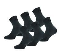 Caterpillar Quarter Socks 6 Pairs Men's Work Socks, Height Above Ankle, Reinforced Toe Heel, Cotton (Anthr, 6-9)