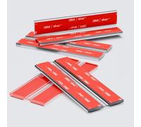 Caterpillar Red 4X 100mm Acrylic Flexible Hinges - No Glue Required. Low Profile, Transparent, Continuous Acrylic Piano Hinges