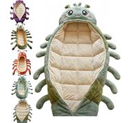 Caterpillar Shaped Sleeping Bag, Plush Cocoon, Adult Drawstring Lounge Chair, Comfortable Hooded Nap Pod, Full-Body Animal-Shaped Floor Mat, Washable Warm Sleeping Bag (B)