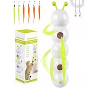 Caterpillar Smart Cat Toy,Interactive Caterpillar Cat Toy for Indoor,USB Rechargeable Moving Bug Toys,Realistic Wiggle Motion,Fun & Engaging Pet Toys for Play and Exercise (2 Yellow+4 Orange Tails)