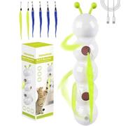 Caterpillar Smart Cat Toy,Interactive Caterpillar Cat Toy for Indoor,USB Rechargeable Moving Bug Toys,Realistic Wiggle Motion,Fun & Engaging Pet Toys for Play and Exercise (2 Yellow+4 Blue Tails)