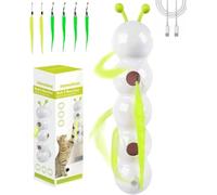 Caterpillar Smart Cat Toy,Interactive Caterpillar Cat Toy for Indoor,USB Rechargeable Moving Bug Toys,Realistic Wiggle Motion,Fun & Engaging Pet Toys for Play and Exercise (2 Yellow+4 Green Tails)