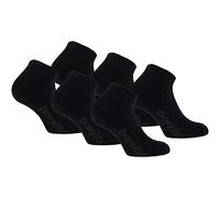 Caterpillar Sport Sneakers 6 Pairs Ankle Height Socks, Comfort Top, Cotton, Half Cushioned (Black, 9-11)