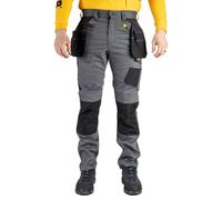 Caterpillar Stretch Pocket Trousers (Straight) Men's Size 40" In Grey / Black