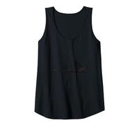 Caterpillar to Caterfly: Whimsical Cat Evolution Art Tank Top, Women, Black, L