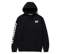 Caterpillar Trademark Banner Cotton Men's Black Hooded Sweatshirt S