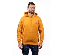 Caterpillar Trademark Banner Cotton Men's Yellow Hooded Sweatshirt