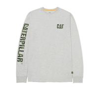 Caterpillar Trademark Banner Long Sleeve T-Shirt Cream Heather Large Large Cream