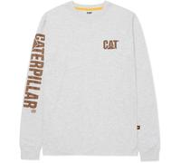 Caterpillar Trademark Banner Long Sleeve T-Shirt - Cream Heather - Medium