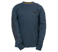 Caterpillar Trademark Banner Long Sleeve T-Shirt - Dark Marine - Large