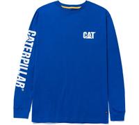 Caterpillar Trademark Banner Long Sleeve T-Shirt - Memphis Blue - XXXL