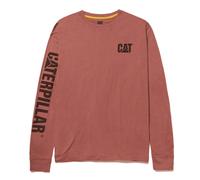 Caterpillar Trademark Banner Long Sleeve T-Shirt Male Brick UK Size 3X