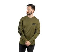 Caterpillar Trademark Banner Long Sleeve T-Shirt - Chive - XXL