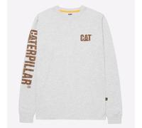 Caterpillar Trademark Banner Long Sleeve T-Shirt Men's | T-Shirt | Cream Heather | UK Size Medium