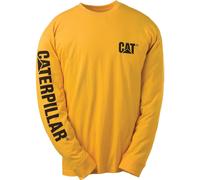Caterpillar Trademark Banner Long Sleeve T-Shirt Mens - Yellow - Size Small