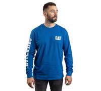 Caterpillar Trademark Banner Long Sleeve T-Shirt Size Med Blue 38524-73673-04