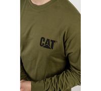 Caterpillar Trademark Banner Long Sleeve T-Shirt - Chive - Medium
