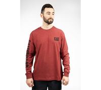 Caterpillar Trademark Banner Long Sleeve T-Shirt - Brick - Medium