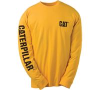 Caterpillar Trademark Banner Long Sleeve T-Shirt Size Sml Yellow 18496-32894-03