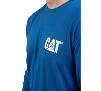 Caterpillar Trademark Banner Long Sleeve T-Shirt Size XXL Blue 38524-73673-07