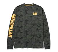 CAT Long Sleeve Tee Trademark Banner – Night Camo (Dark Green) – Center Back Wire Loop – S