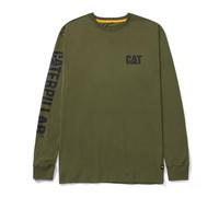 Caterpillar Trademark Banner Long Sleeve T-Shirt - Chive - Large