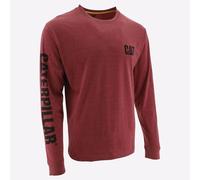Caterpillar Trademark Banner Long Sleeve T-Shirt Brick EU Size Sml