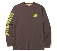 Caterpillar Trademark Banner Long Sleeve T-Shirt Size Sml Grey 38524-81181-03