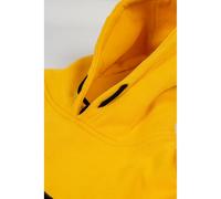 Caterpillar Trademark Hooded Sweatshirt Yellow/Black Embroidered logo on chest