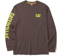 Caterpillar Trademark Long Sleeve T-Shirt Premium Cotton Work Tee Logo S-4XL