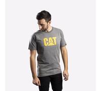 Caterpillar Trademark Mens Casual Fashion Everyday Logo T-Shirt Top Grey