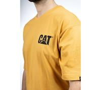 Caterpillar Trademark Tee Mustard Cut not too short, wide, or long, Soft CAT y