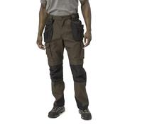 Caterpillar Trademark Work Pants for Men Built from Tough Canvas Fabric with Cargo Space and Ease of Movement, Classic Fit, Dark Earth, 52W x 34L