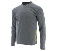 Caterpillar Unisex Adult Heathered Coolmax Long-Sleeved T-Shirt (Eclipse Grey) - Light Grey - Size X-Large