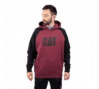 Caterpillar Workwear 40686 Raglan Hooded Sweatshirt Cardinal 4XL Size: 4XL