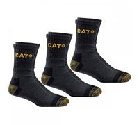 Caterpillar Workwear Premium Work Sock 3 Pair Pack Black Size: UK6-11 UK6-11