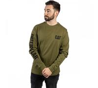 Caterpillar Workwear Trademark Banner Long Sleeve T-Shirt Chive Size: XL