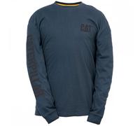 Caterpillar Workwear Trademark Banner Long Sleeve T-Shirt Marine Size: 2XL