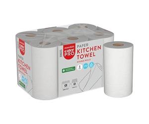 CaterPro Essentials 6 Paper Kitchen Towel Double Rolls, 2 Ply Super Absorbent Kitchen Roll, 6 Pack - Sold by Garden Greatness