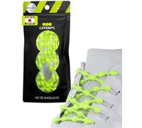 Caterpy RUN No-Tie Shoelaces, 75cm, Electric Yellow, Reflective
