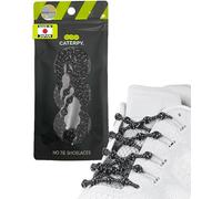 Caterpy RUN No-Tie Shoelaces, 75cm, Jaguar Black, Reflective