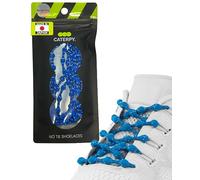 Caterpy RUN No-Tie Shoelaces, 75cm, Tropical Blue, Reflective