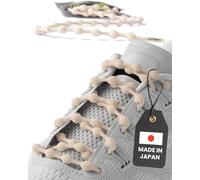Caterpy RUN - Ultimate No Tie Shoelaces for Adults & Kids - Versatile & Easy-to-Use Shoe Laces, Bone White, Standard: 30"