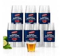 Caterserve Shot Glasses Multi-Use Plastic Crystal Clear Hard Plastic Cups 30ml - 1 oz (300 Cups)