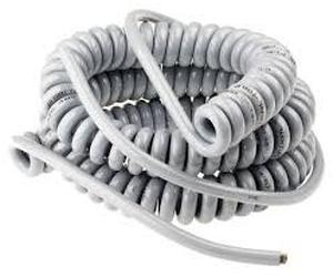 CATERSPARESUK White curly mains power cable 13 extends up to 4 metres
