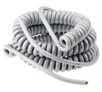 CATERSPARESUK White curly mains power cable 13 extends up to 4 metres