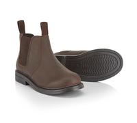 Catesby Adam Premium Leather Kids Dealer Boots Lightweight Durable Chelsea Boots, Waxy Brown, UK 12