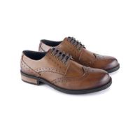 Catesby Appleby Premium Leather Mens Shoes Brogues Formal Wedding Extra Padded Shoes for Men, Tan, UK 12