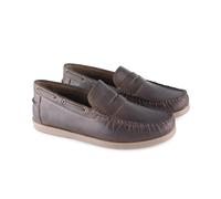 Catesby Chamberlain Premium Leather Loafers Shoes for Men Lightweight Slip On Smart Formal Men's Loafers & Moccasins Comfortable Padded Mens Slip On Shoes, Waxy Brown, UK 8